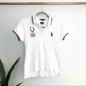 Ralph Lauren Vintage White Olympics Polo Shirt